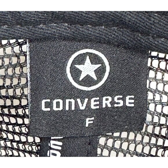 Converse Hat Trucker Cap All Star Chuck Taylor Snapback Short Bill Red Black - Picture 7 of 7